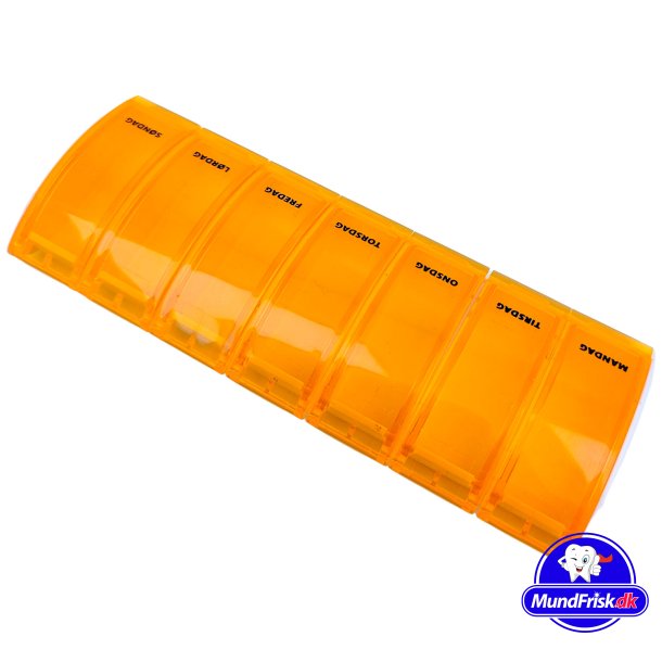 Pilleske 7 Dages Pilleboks ORANGE