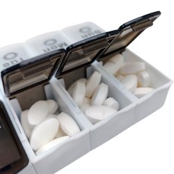 Pilleske Stor Dobbelt Pilleboks Morgen Aften