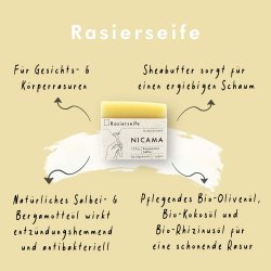 kologisk barberspe Nicama Bergamot-Sage 100 gr.