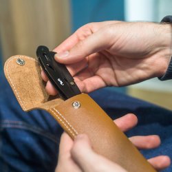 Shavette Big Moustache Grey Barberkniv