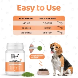Our Dogs Life Natural Plaque Away Powder 500 g � Effektiv hj�lp mot plack, tandsten och d�lig andedr�kt hos hundar