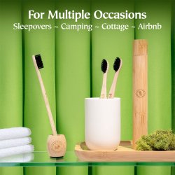 Bambu tandborste + fodral + hllare SMARTLIFECO Travel Kit