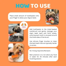 DogsLife Dental Care Kit � komplettes Zahnpasta-Pflegeset für Hunde mit Zahnpasta, dreifacher Zahnbürste und Fingerbürsten