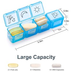 Pillebokser i veske imitert skinn 28 rom Ukentlig dosering