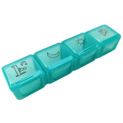 Pillebokser i veske imitert skinn 28 rom Ukentlig dosering