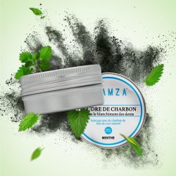 Tandkrm Charcoal Powder Glamza Carbon Mint 15 gr.