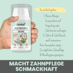 Noms+ Enzymodent Aktiv Zahnpasta-Creme f�r Hunde – enzymbasierte Zahnpflege mit mint und Kamille (75 ml.)