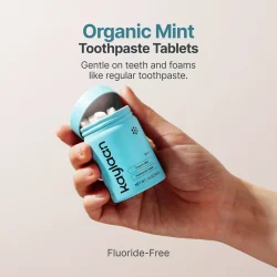 Kaylaan Organic Mint Tannkremtabletter med nano-hydroksyapatitt (90 stk.)