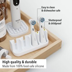 Qikfresh Hllare Fr Borsthuvuden Silikon 4-delat