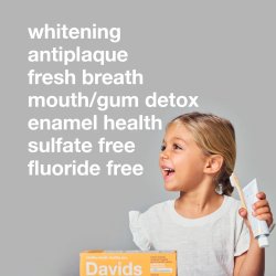 Davids Kids Hydroxyapatit tandkrm Natural Orange &amp; Vanilla 113g