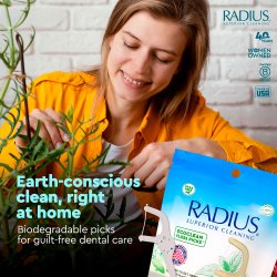 Komposterbara tandtrdsplockar RADIUS EcoClean Floss 50 st.