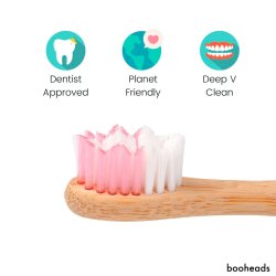 Booheads Bambusbrstehoder til Philips PINK Edition