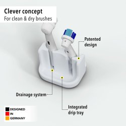 Qikfresh Hllare Fr Borsthuvuden Silikon 2-delat