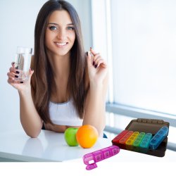 Pilleske Medicinorganisator 7 dage med 4 rum Pilleboks