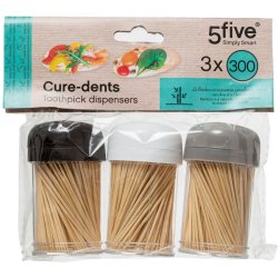 5five bambu trtandpetare 3 x 300 st. Hinkar med frgade lock