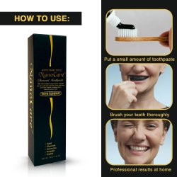 Tandblegning Tandpasta WHITE PEARL NanoCare Black Gold + Xylitol 100g