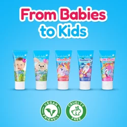 Brush-Baby Natural Strawberry Zahnpasta f�r Kinder ab 3 Jahren mit Xylitol (50 ml)