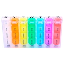 Ugentlig pille�ske med farvekodede dagsrum � nem, sikker og overskuelig medicinh�ndtering