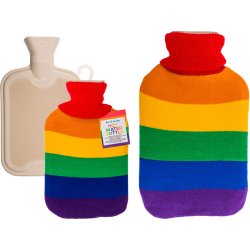 W�rmflasche Regenbogenfarbener Bezug Out Of The Blue 2 Liter
