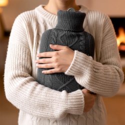 VILDE Varmedunk 2L med strikket betr�k � Komfort og varme i stilfuldt design