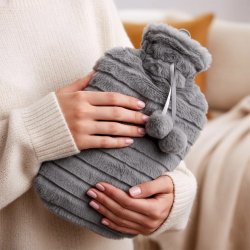 VILDE V�rmedyna i mjukt plysch�verdrag � 2 liter komfort och v�rme