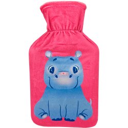 Varmedunk til b�rn WUNDmed Varmtvandsflaske med Bl�dt Betr�k 1 ltr.