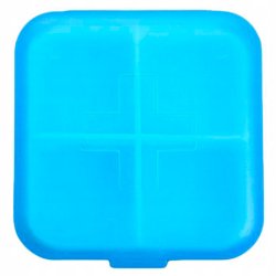 Liten och praktisk Bl� Pillerask - perfekt f�r v�skan, fickan och resan