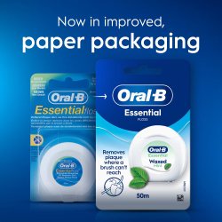 ORAL_B Fil dentaire Essential Floss Waxed Mint � 2-pack fil dentaire (2 � 50 m)