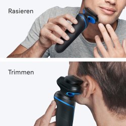 Braun Series 5 52-N7200cc Elektrisk Barbermaskin Black/Blue med SmartCare Center