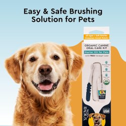 Radius Organic Canine Oral Care Kit til Hvalpe � �kologisk Tandplejes�t med Ekstra Bl�d Tandb�rste