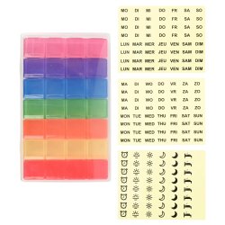 Bo�te � pilules avec 28 compartiments � Bo�te � m�dicaments avec 7 jours et 4 prises par jour Benson Care