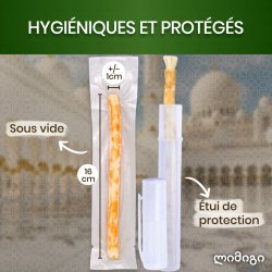 Miswak Sticks 3 Stk. mit Schutzetui ORINKO Siwak Sticks 100% Natürliche Zahnbürste