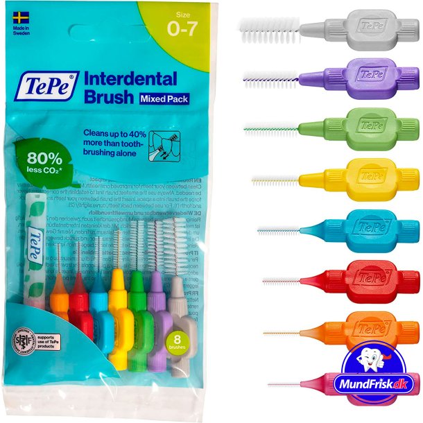 TePe Gap Brushes Original MIX Pack 8 Gr&ouml;&ETH;&macr;en
