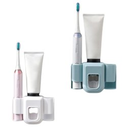 Halter f&uuml;r elektrische Zahnb&uuml;rsten + Zahnpastaspender