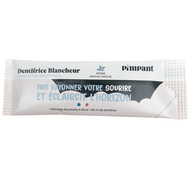 Naturlig Tandpasta Pulver Pimpant Whitening Refill 8 gr.