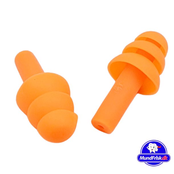 Silikone repropper SnoreReduze 2 stk. i boks ORANGE