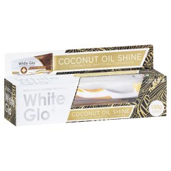 Tandblegning Tandpasta + Tandbrste WHITE GLO Coconut Oile Shine