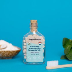 Tandpasta Tabletter HappySoaps Mighty Mint Xylitol Fluorfri 62 stk.