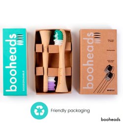 Booheads Bambus Brstehoveder Til Philips Lilla+Grn