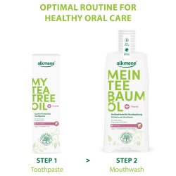Alkmene Tea Tree -tandkrm med Protection Cavity Herbal ml