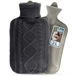 VILDE Varmedunk 2L med strikket betr�k � Komfort og varme i stilfuldt design