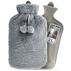 VILDE Varmedunk Gr� Plysbetr�k � 2 liter komfort og varme