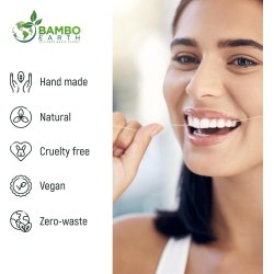 Bamboo Earth Pure Silk Eco Floss Refill � naturlig tandtr�d med mint - 2 � 30 meter