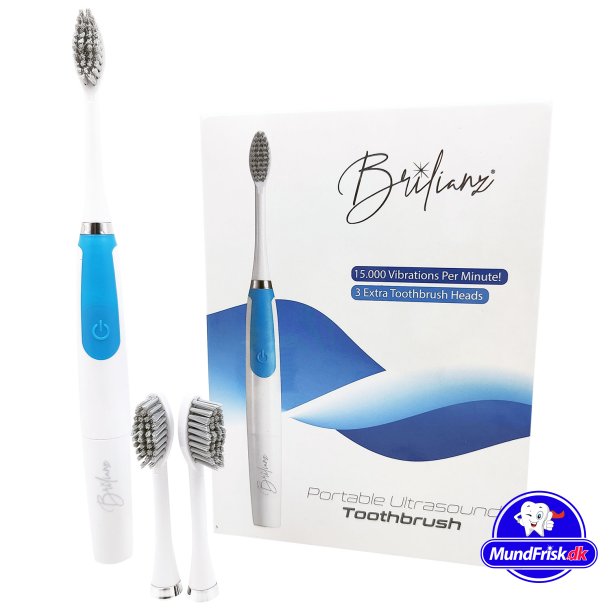 Brillianz Travel Elektrische Zahnb&uuml;rste Akku inkl. 3 B&uuml;rstenk&ouml;pfe