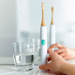 Bambusbrstehoder Truemorrow For Philips Sonicare Hvit MEDIUM