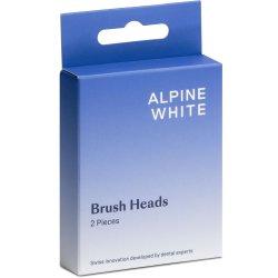 Borstelkoppen voor ALPINE WHITE Sonic Eltandenborstel 2 stuks.