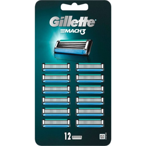 Gillette 12 stk. Barberblade Mach3