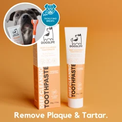 DOGSLIFE Deep Cleaning 100 g  Zahnpasta ffcr Hunde mit Aloe vera, peppermint und natfcrlichen Pflanzenextrakten