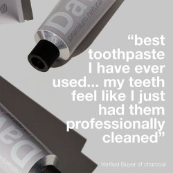 Naturlig Whitening tandkrm DAVIDS Charcoal+Peppermint 149g