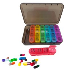 Pilleske Medicinorganisator 7 dage med 4 rum Pilleboks